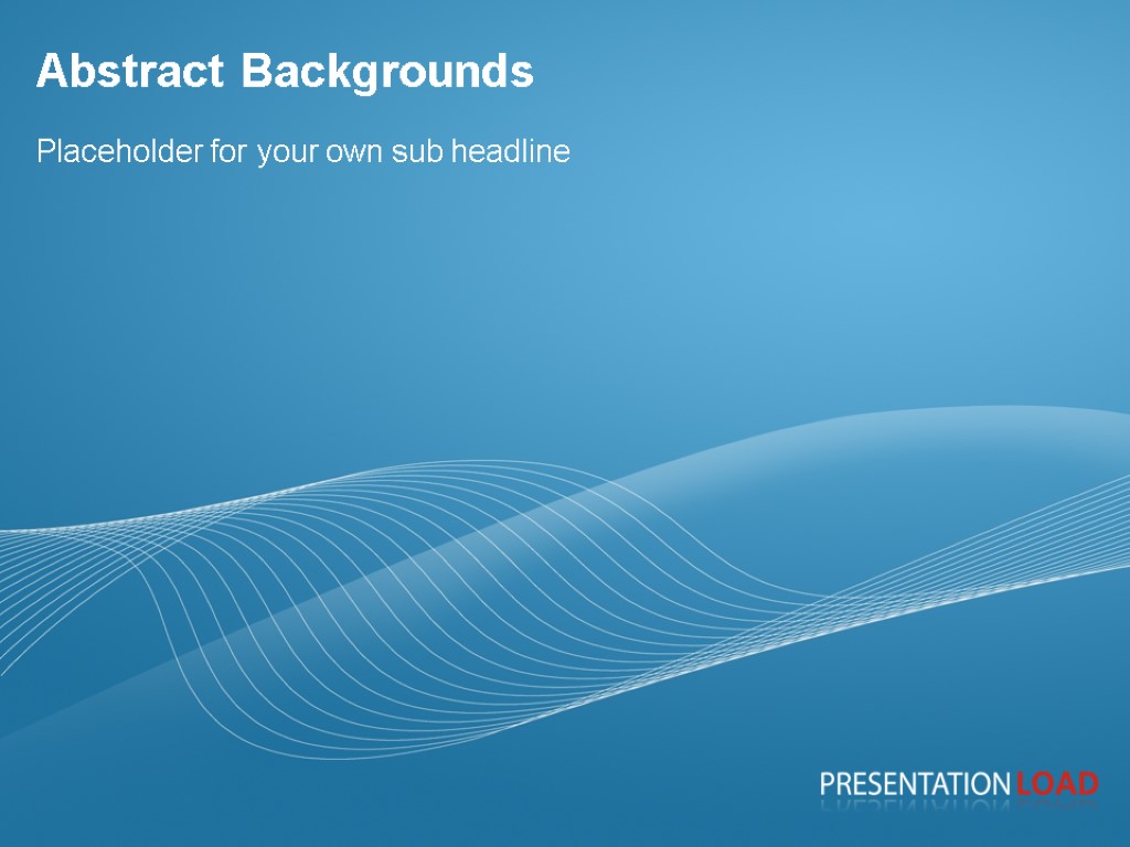 Abstract Backgrounds Placeholder for your own sub headline
